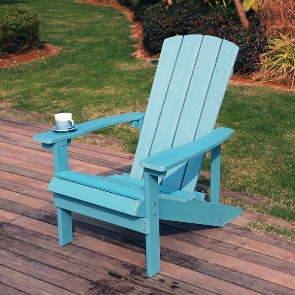 Highland Dunes Lewallen Plastic Adirondack Chair Reviews Wayfair   Lewallen Plastic Adirondack Chair 